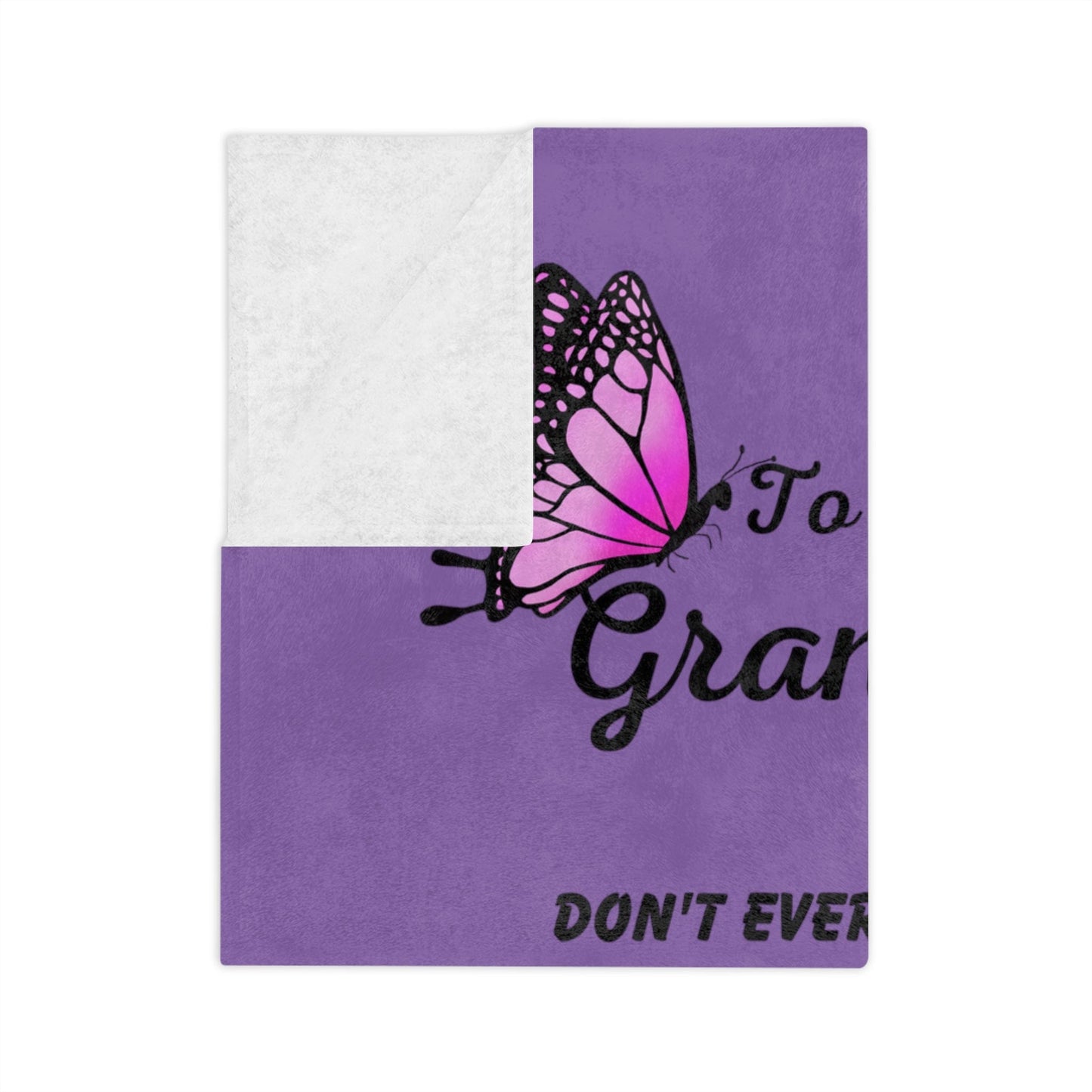 Granddaugter Gift | Velveteen Minky Blanket, Throw From Grandmother, Grandma, Birthday, Just Because