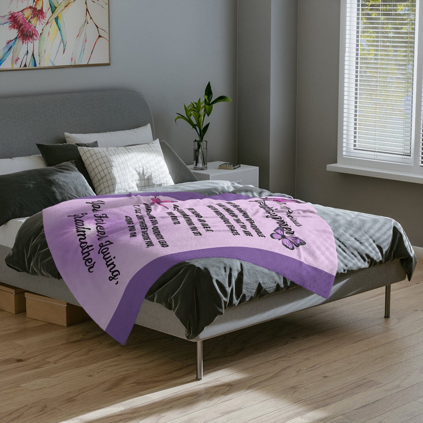 Granddaugter Gift | Throw Minky From Grandmother, Grandma, Birthday, Just Because