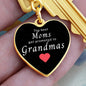 Grandma Gift | Grandmother Heart Keychain, Engraving Option, Best Grandma, From Grand kids, Birthday, Just Because