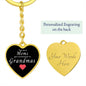Grandma Gift | Grandmother Heart Keychain, Engraving Option, Best Grandma, From Grand kids, Birthday, Just Because