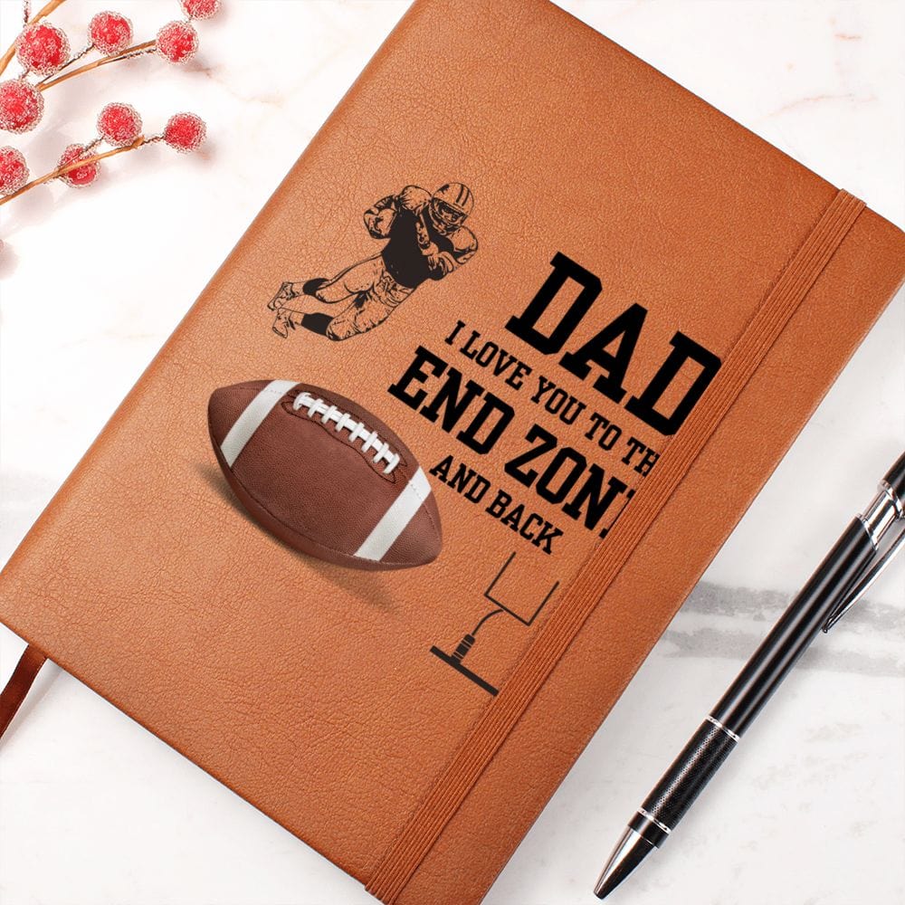 Dad Gift | Journal For My Father, Football Fan, From kids,, Vegan Leather, Birthday, Just Because