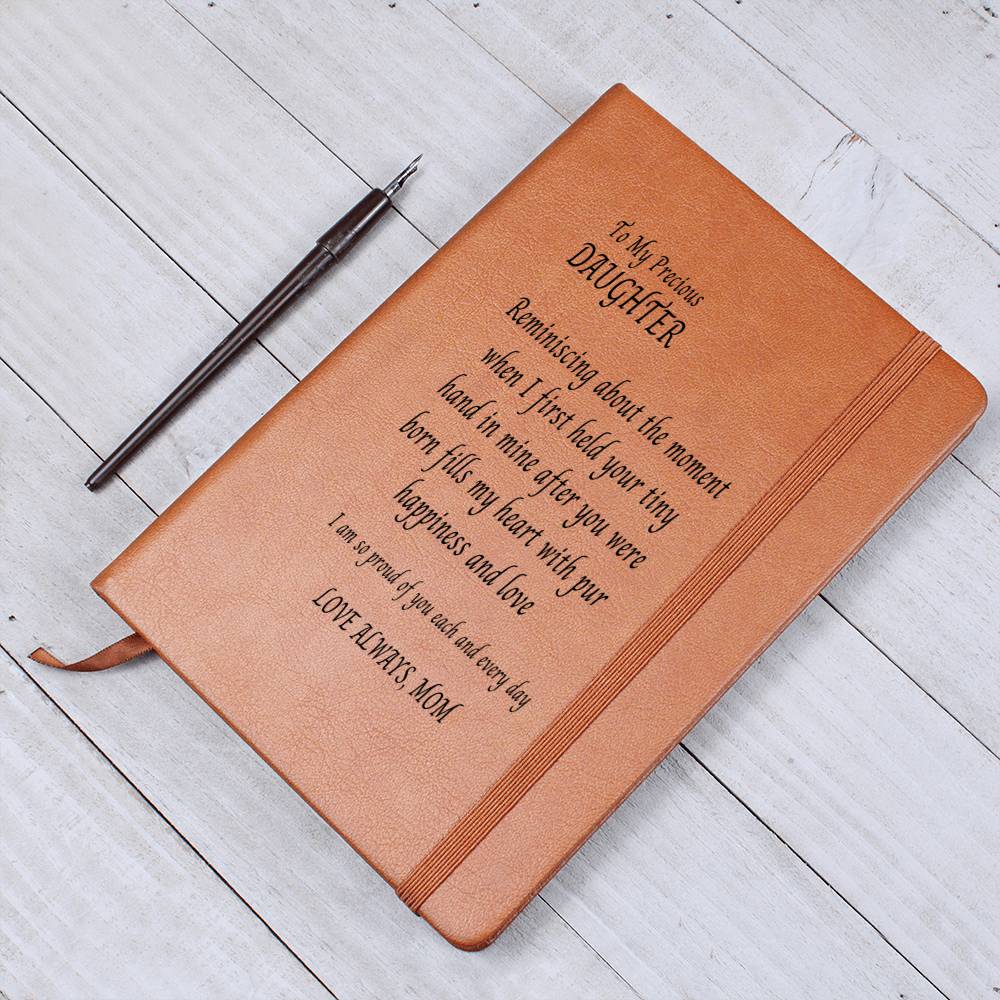 Daughter Gift | To Daughter from Mom, Vegan Leather Journal, Birthday, Just Because, Back To School