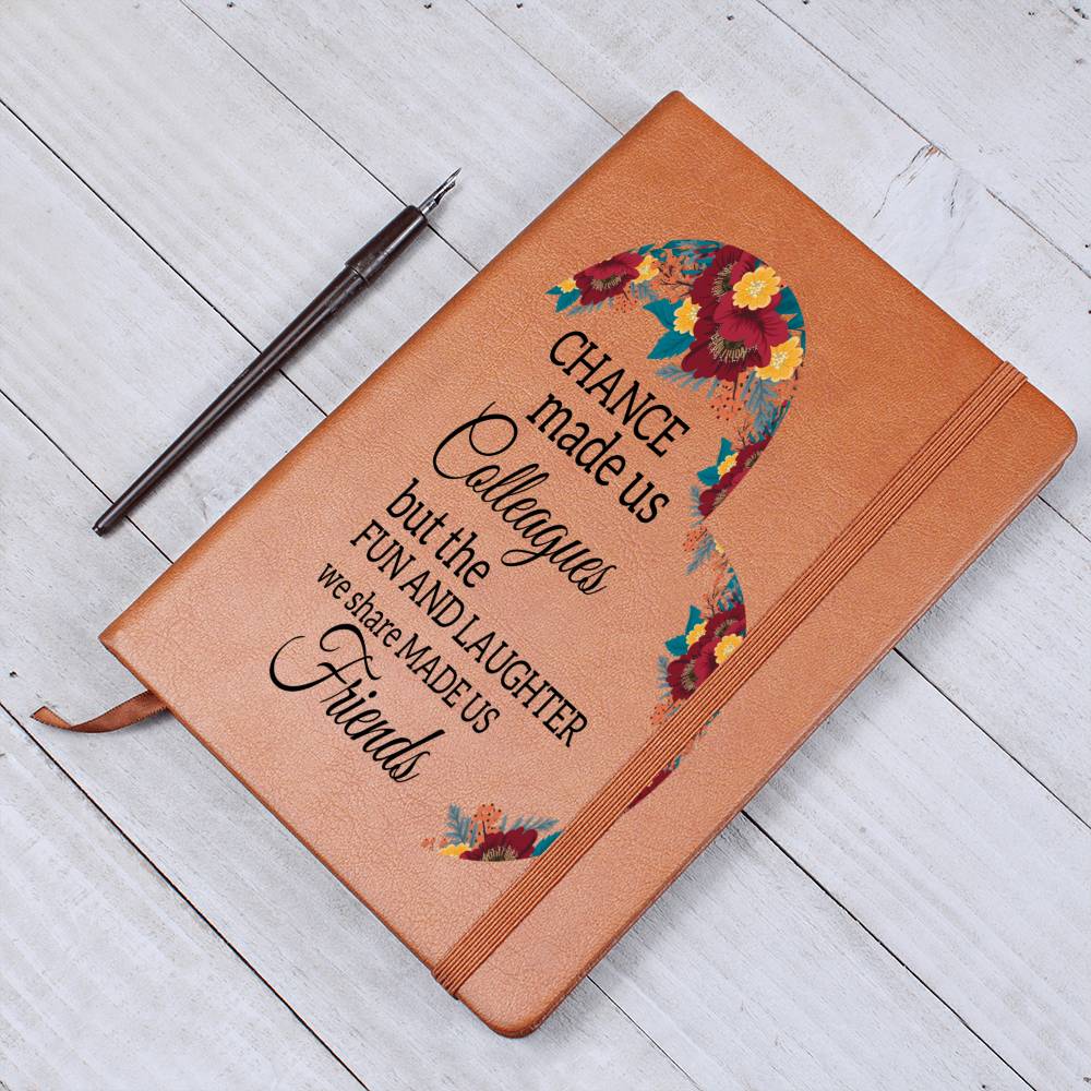 Best Friends Gift | Work Colleagues, Vegan Leather Journal, Birthday, Work Anniversary, Just Because