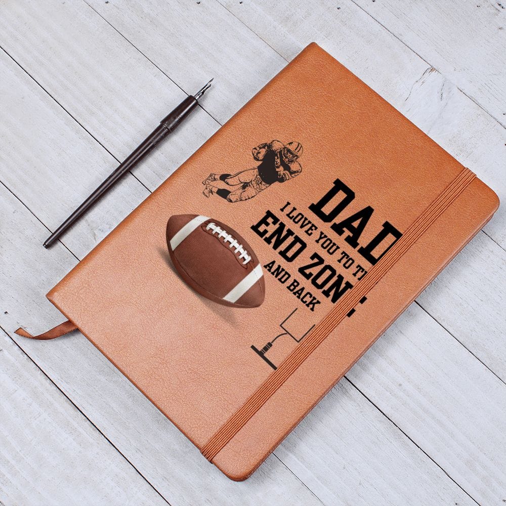 Dad Gift | Journal For My Father, Football Fan, From kids,, Vegan Leather, Birthday, Just Because