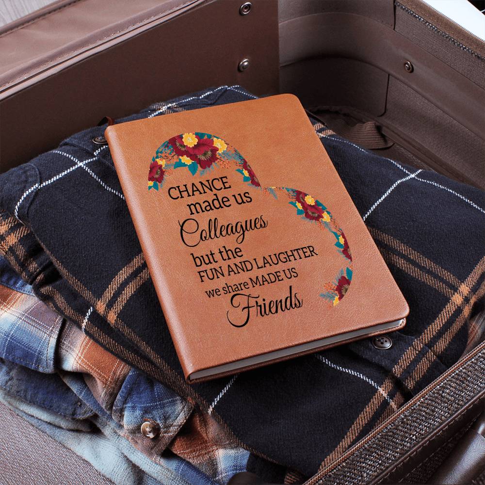 Best Friends Gift | Work Colleagues, Vegan Leather Journal, Birthday, Work Anniversary, Just Because