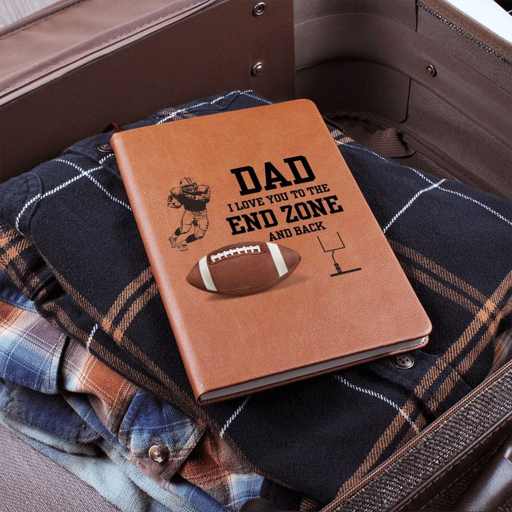 Dad Gift | Journal For My Father, Football Fan, From kids,, Vegan Leather, Birthday, Just Because