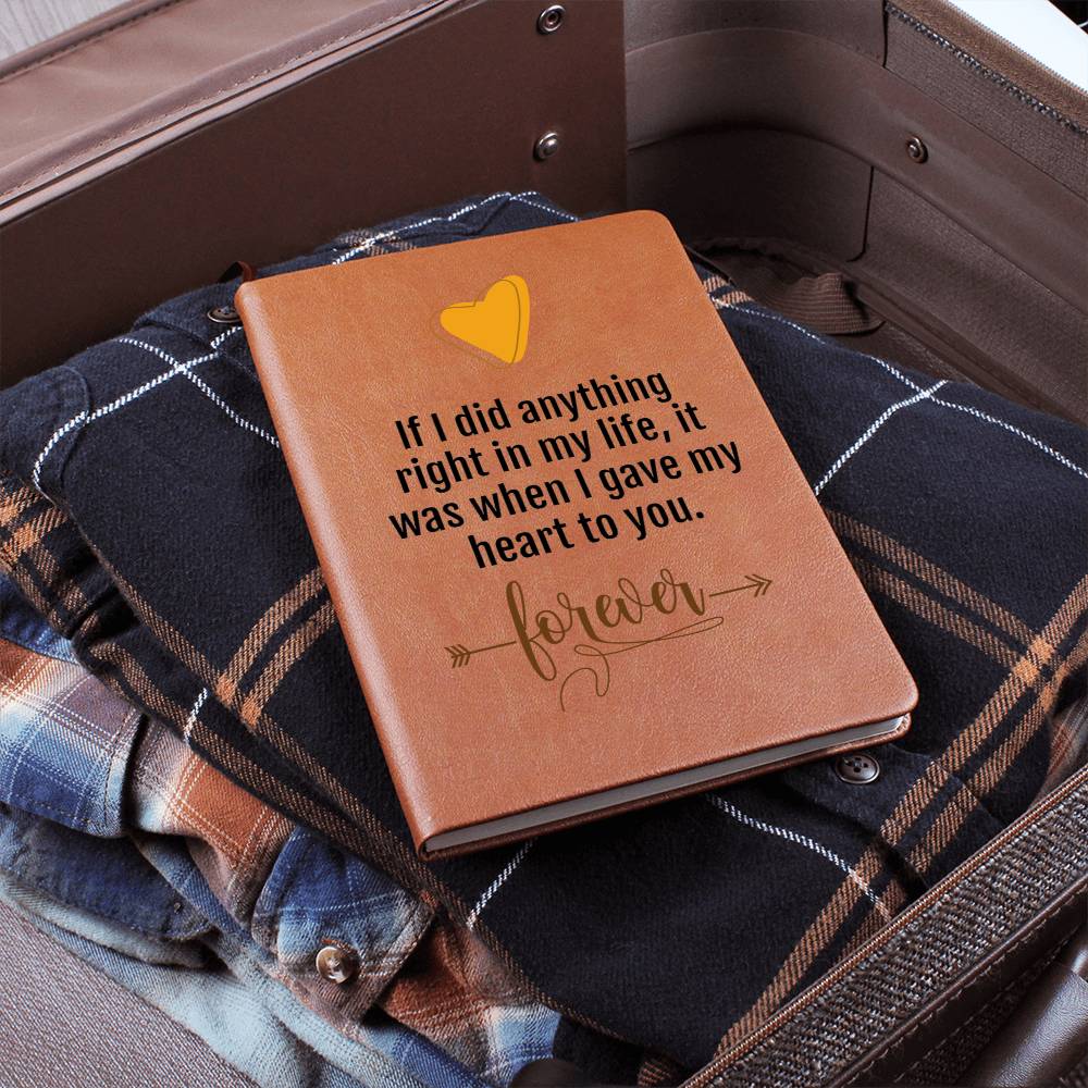 Journal To My Soulmate | Partner Gift, Wife, Husband, Birthday, Vegan Leather Graphic Journal gift, Anniversary