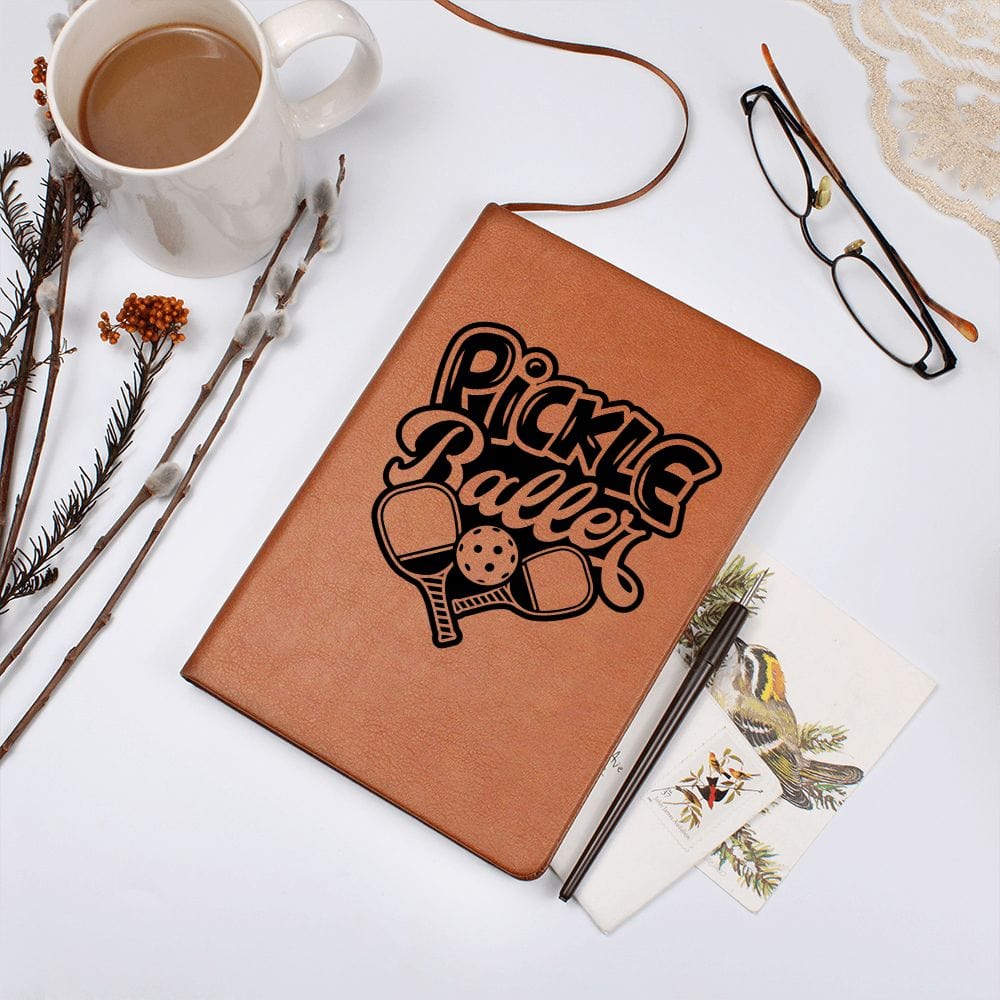 Pickle Ball Player Gift | Journal For A Sports Fan, Friend, Teammate,, Vegan Leather, Birthday, Just Because