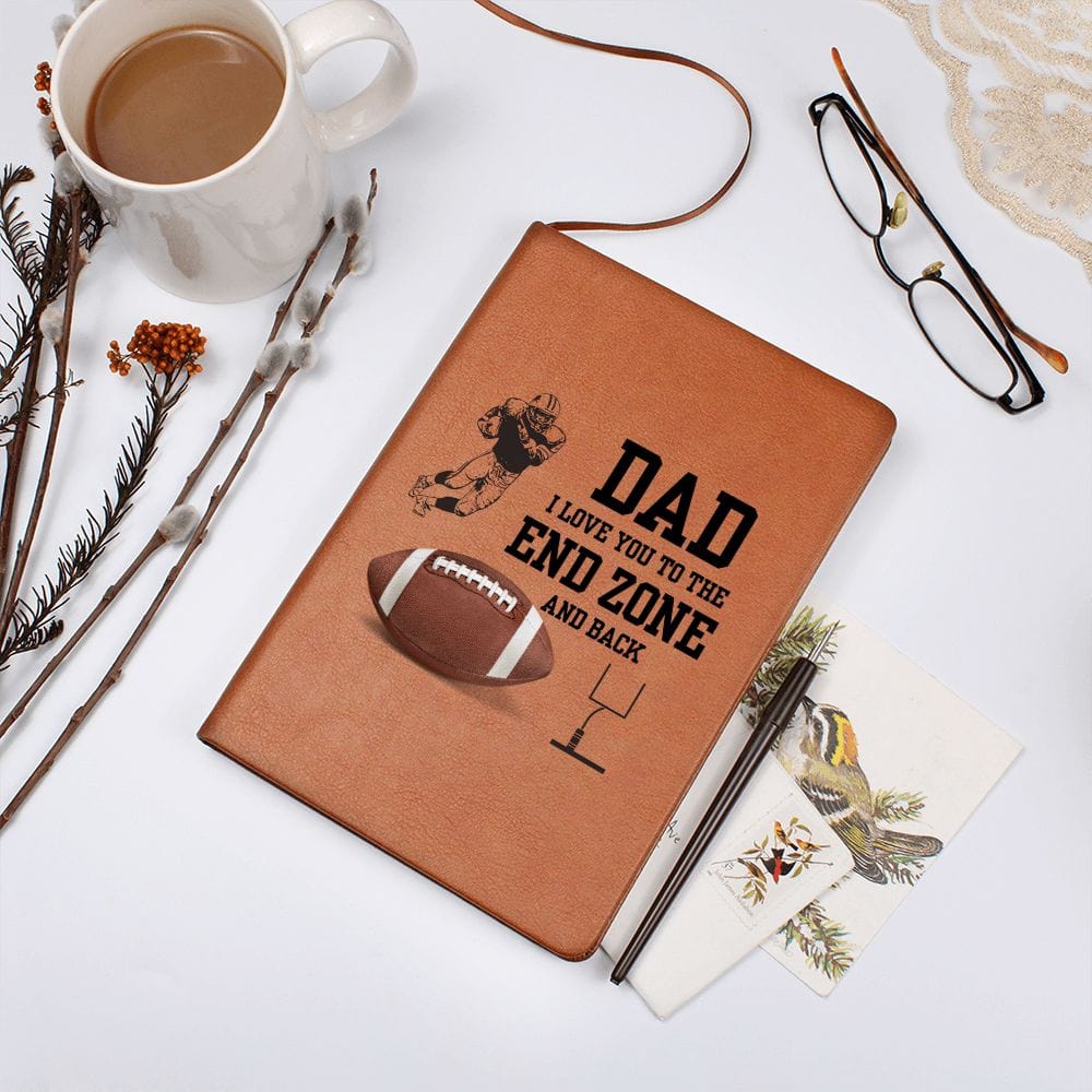 Dad Gift | Journal For My Father, Football Fan, From kids,, Vegan Leather, Birthday, Just Because