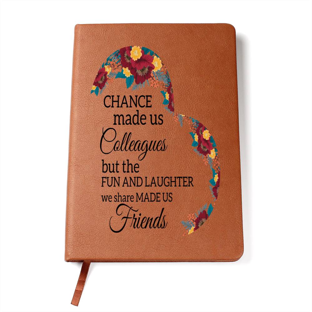 Best Friends Gift | Work Colleagues, Vegan Leather Journal, Birthday, Work Anniversary, Just Because