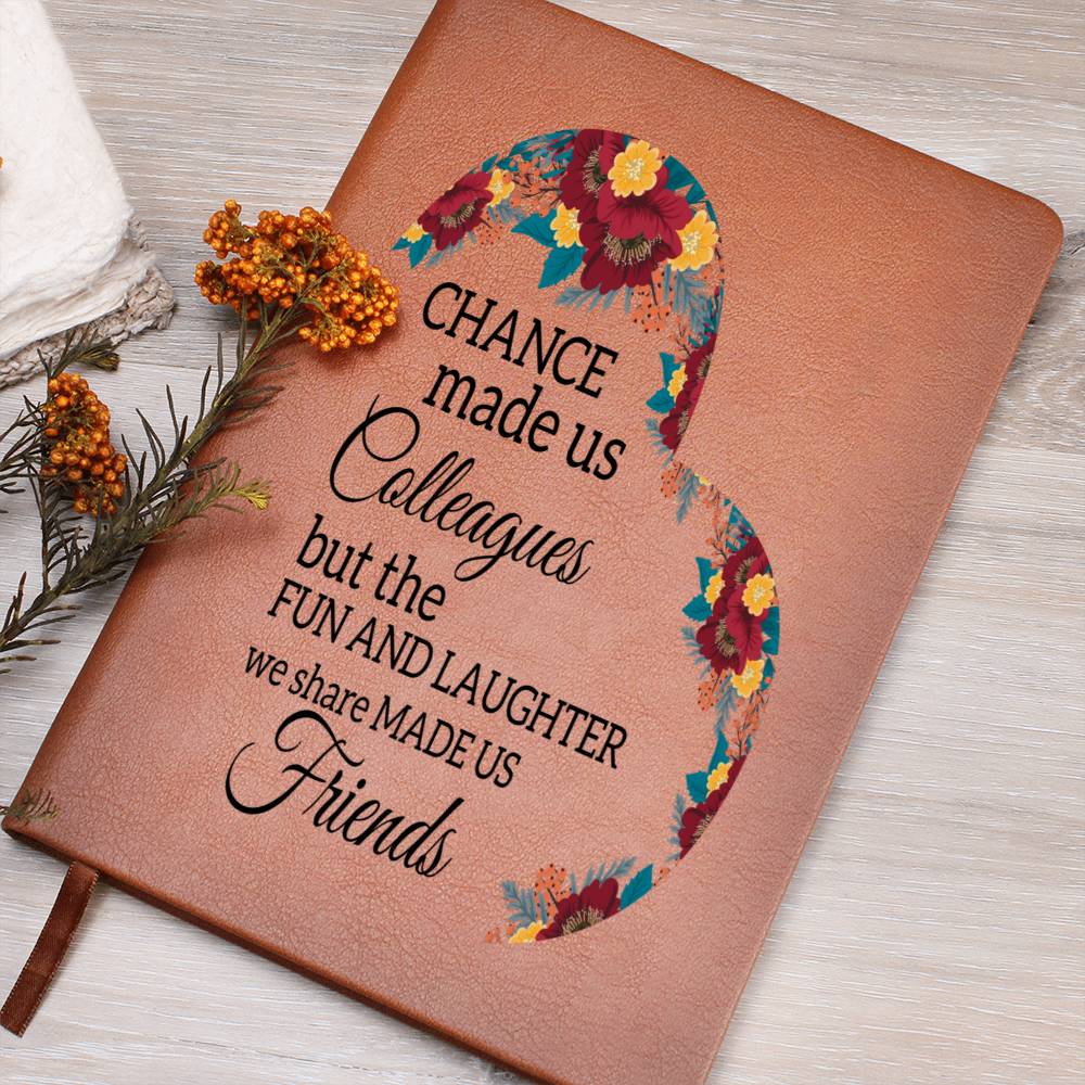 Best Friends Gift | Work Colleagues, Vegan Leather Journal, Birthday, Work Anniversary, Just Because