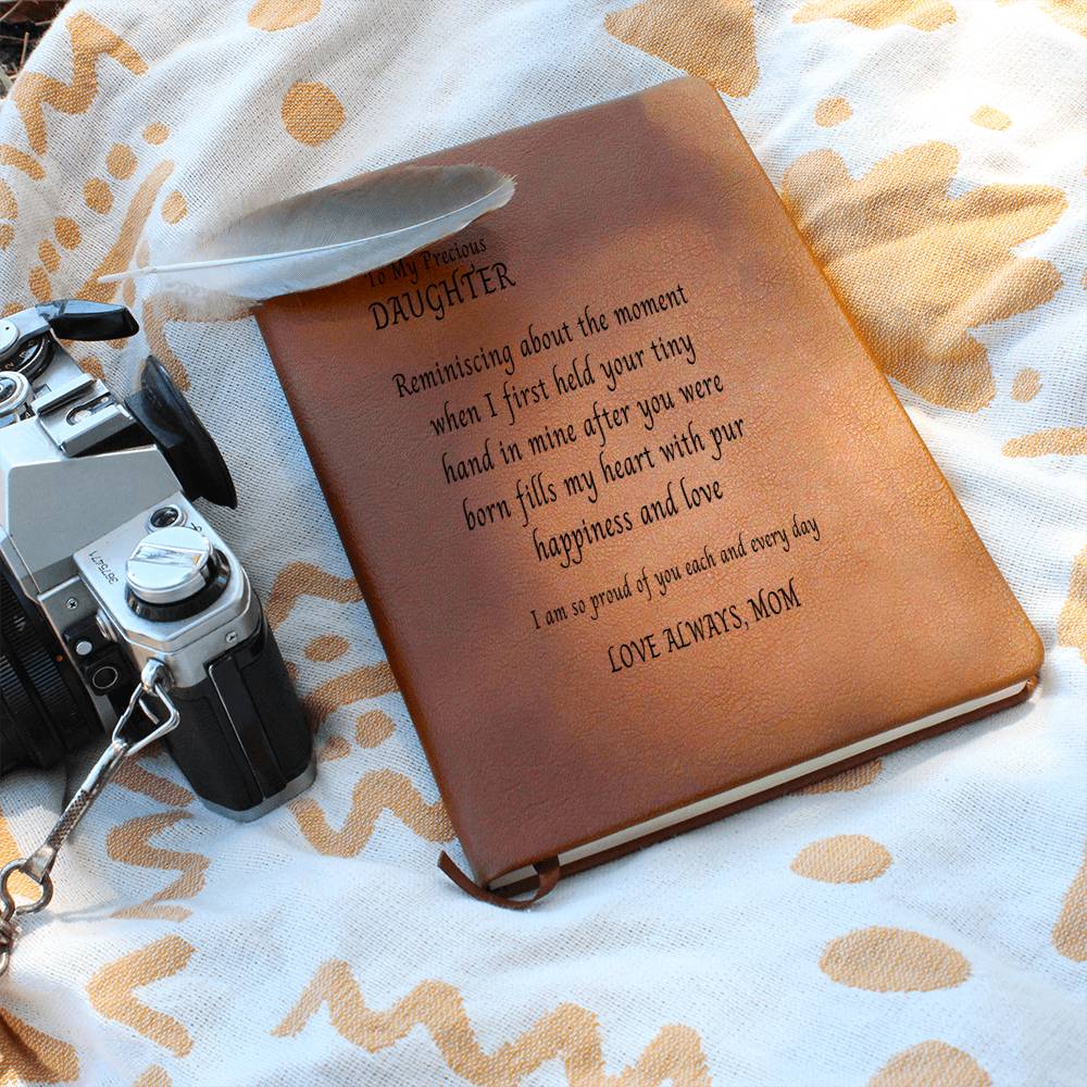 Daughter Gift | To Daughter from Mom, Vegan Leather Journal, Birthday, Just Because, Back To School
