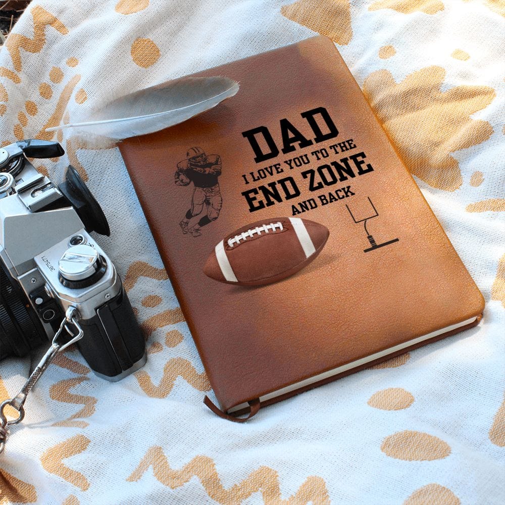 Dad Gift | Journal For My Father, Football Fan, From kids,, Vegan Leather, Birthday, Just Because