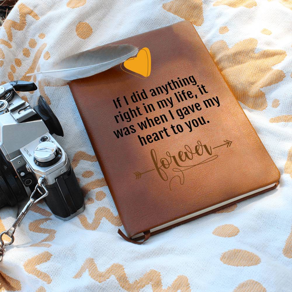 Journal To My Soulmate | Partner Gift, Wife, Husband, Birthday, Vegan Leather Graphic Journal gift, Anniversary