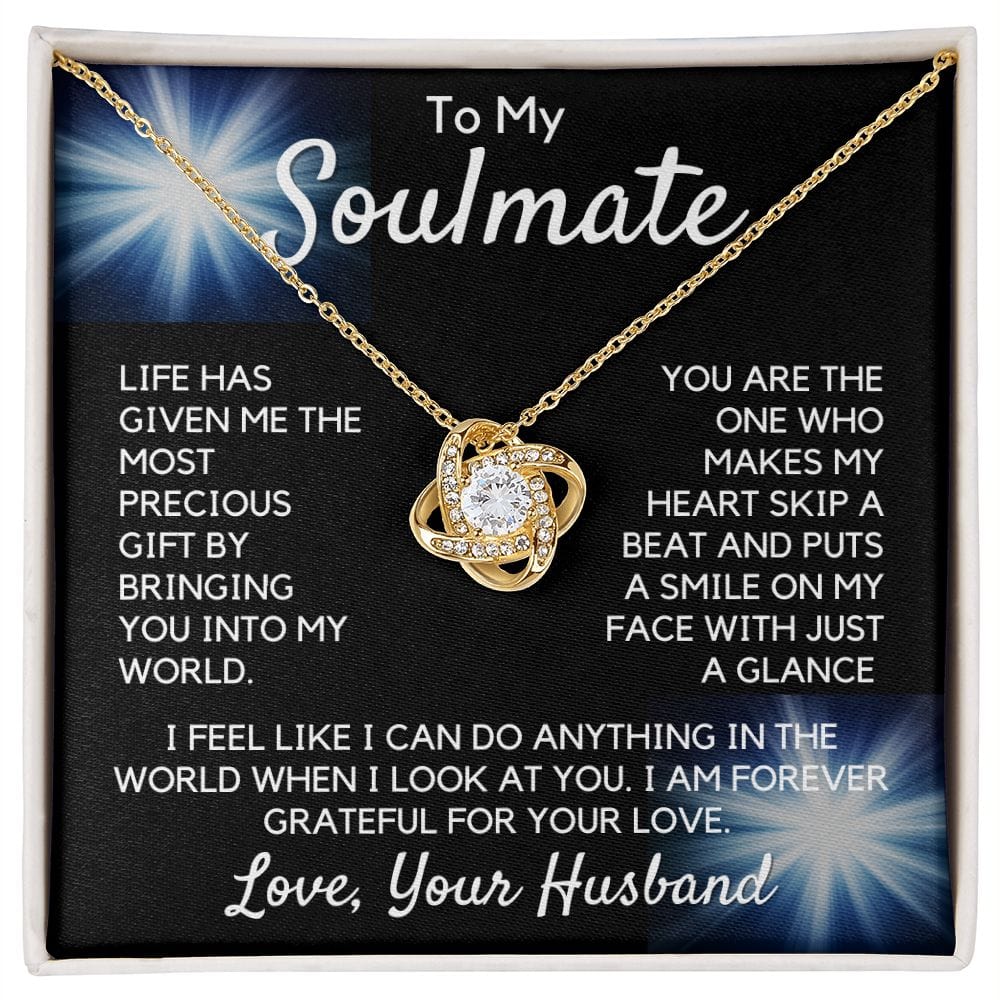 Gift To My Wife, Soulmate | Partner From Husband Necklace, Anniversary, Birthday, Mothers Day
