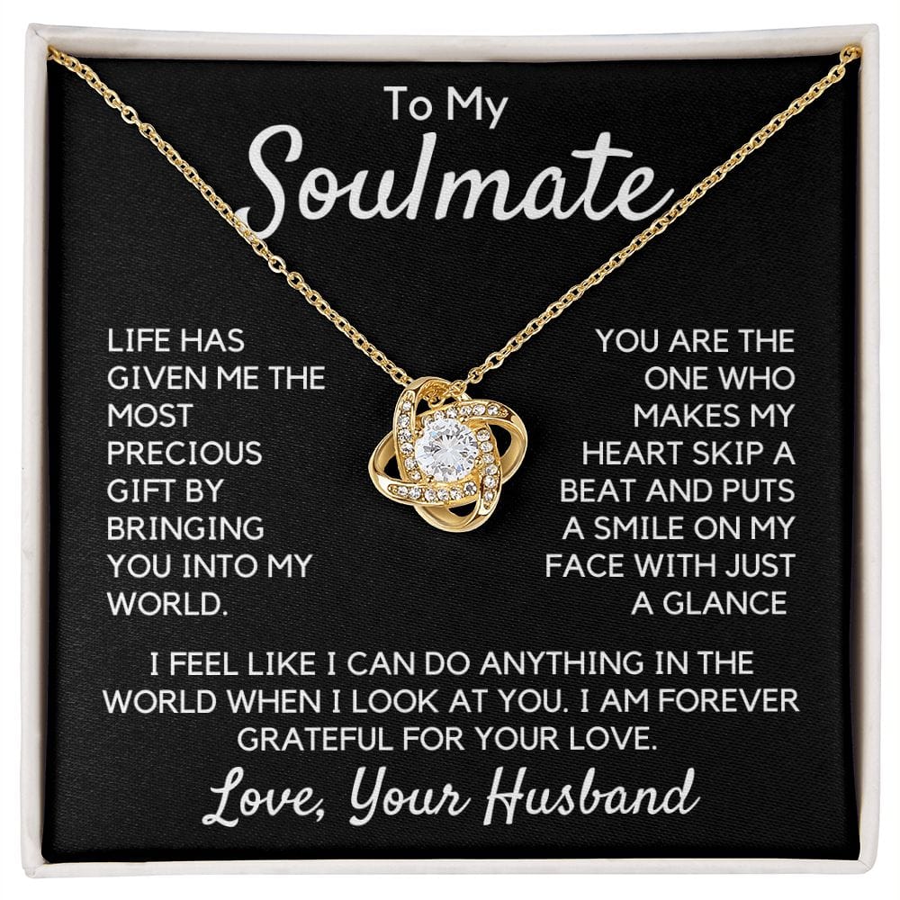 Gift To My Wife, Soulmate | Partner From Husband Necklace, Anniversary, Birthday, Mothers Day