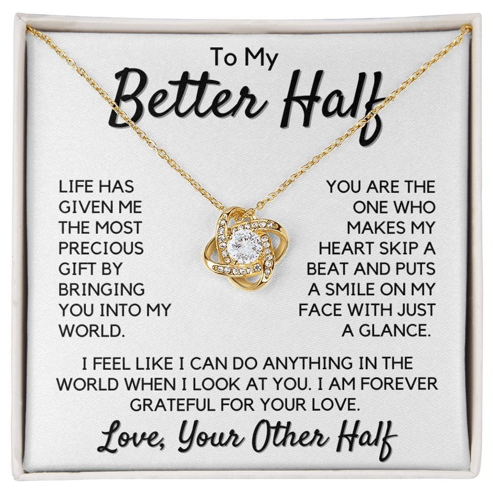 Gift To My Wife, Soulmate | y Better Half, Partner From Husband Necklace, Anniversary, Birthday, Mothers Day