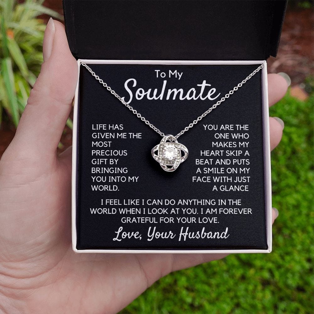 Gift To My Wife, Soulmate | Partner From Husband Necklace, Anniversary, Birthday, Mothers Day