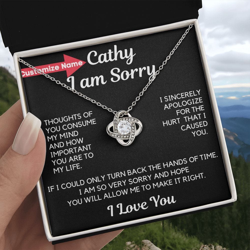 2 I am Sorry | Personalized Forgive Me Necklace, Gift For Girlfriend, Partner, Wife