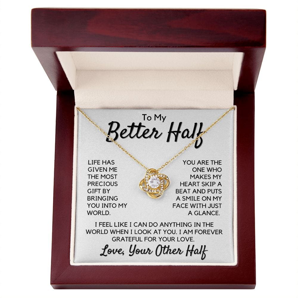 Gift To My Wife, Soulmate | y Better Half, Partner From Husband Necklace, Anniversary, Birthday, Mothers Day