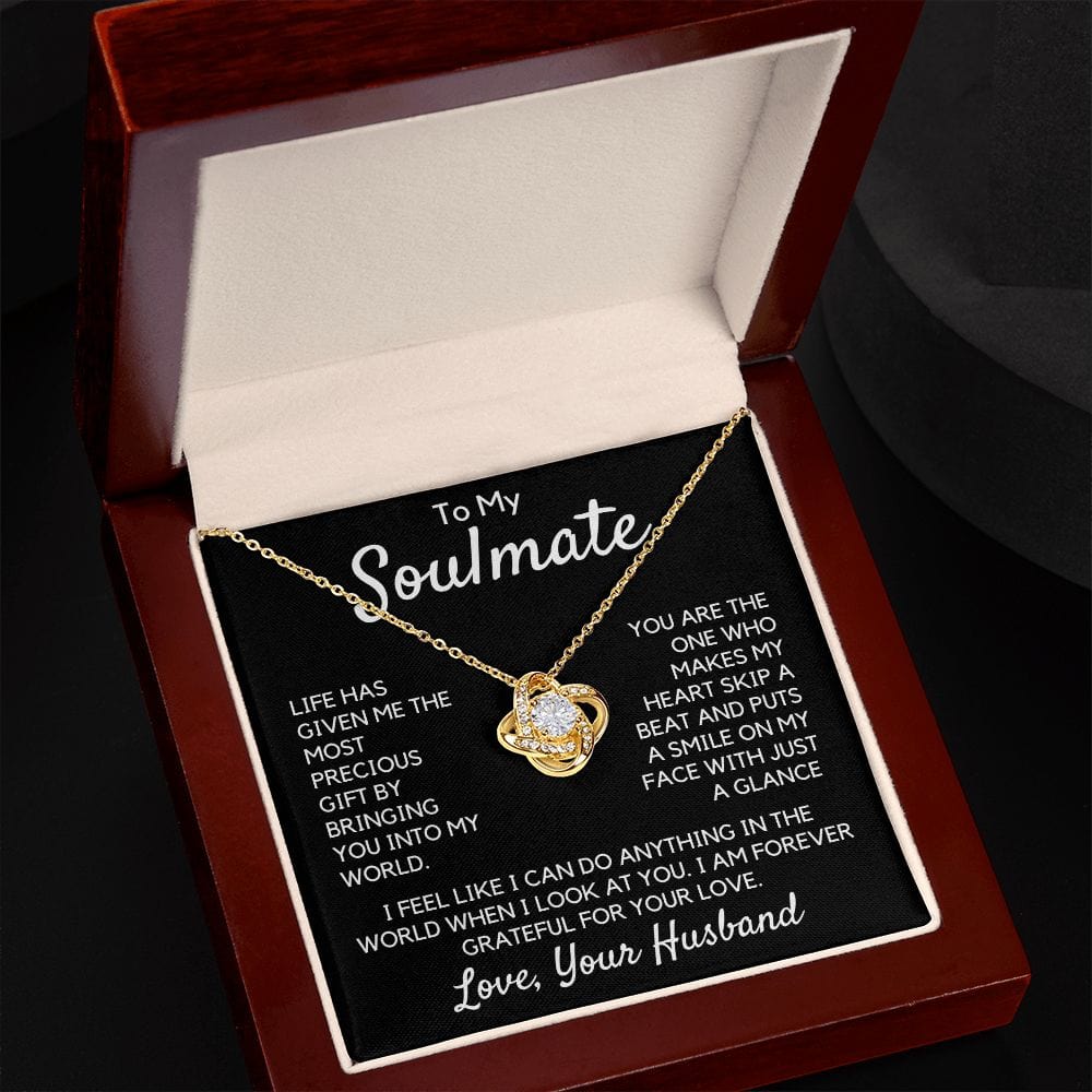 Gift To My Wife, Soulmate | Partner From Husband Necklace, Anniversary, Birthday, Mothers Day