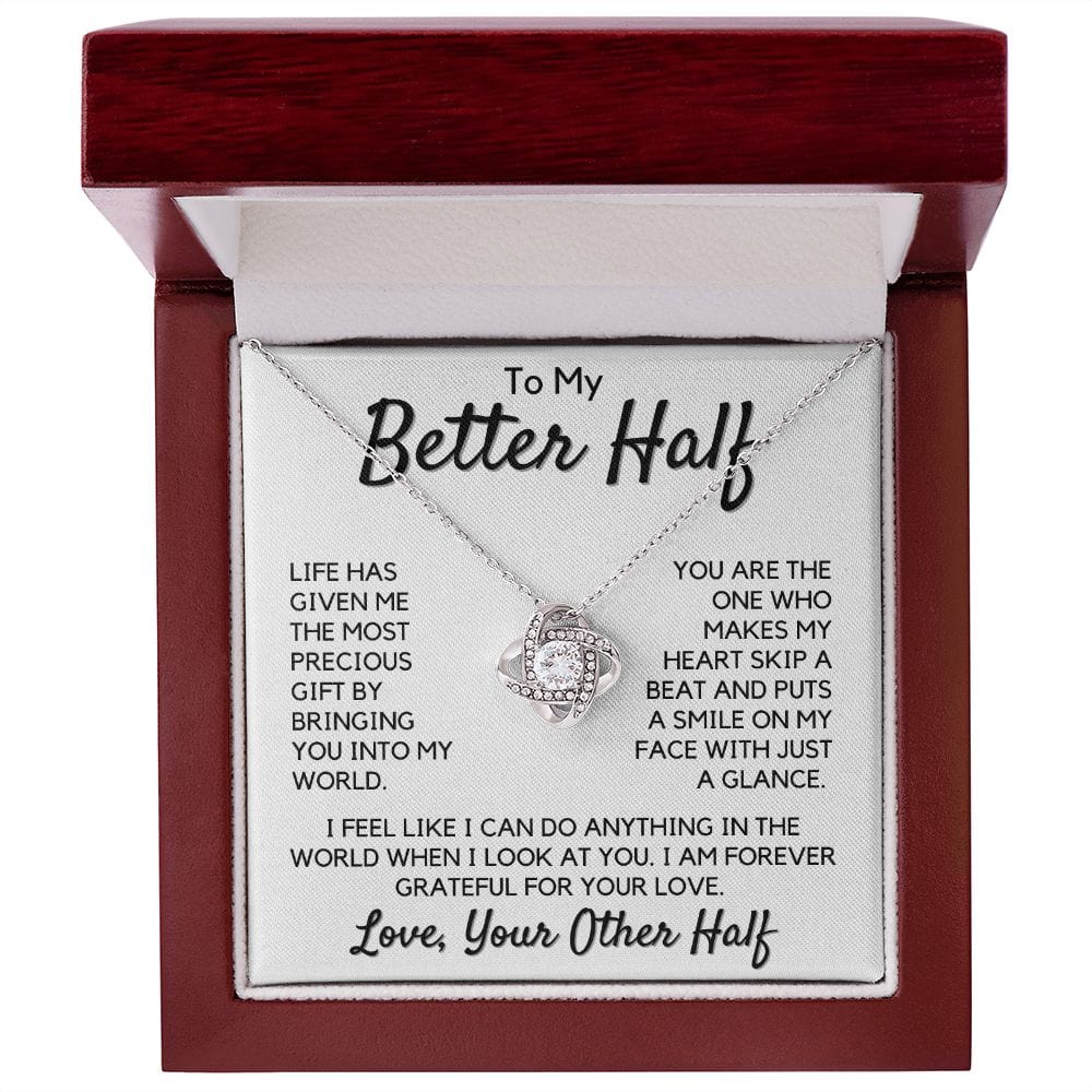 Gift To My Wife, Soulmate | y Better Half, Partner From Husband Necklace, Anniversary, Birthday, Mothers Day