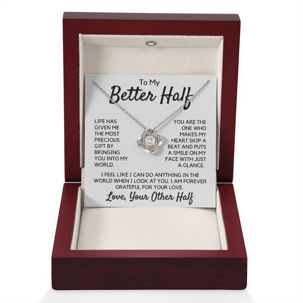 Gift To My Wife, Soulmate | y Better Half, Partner From Husband Necklace, Anniversary, Birthday, Mothers Day