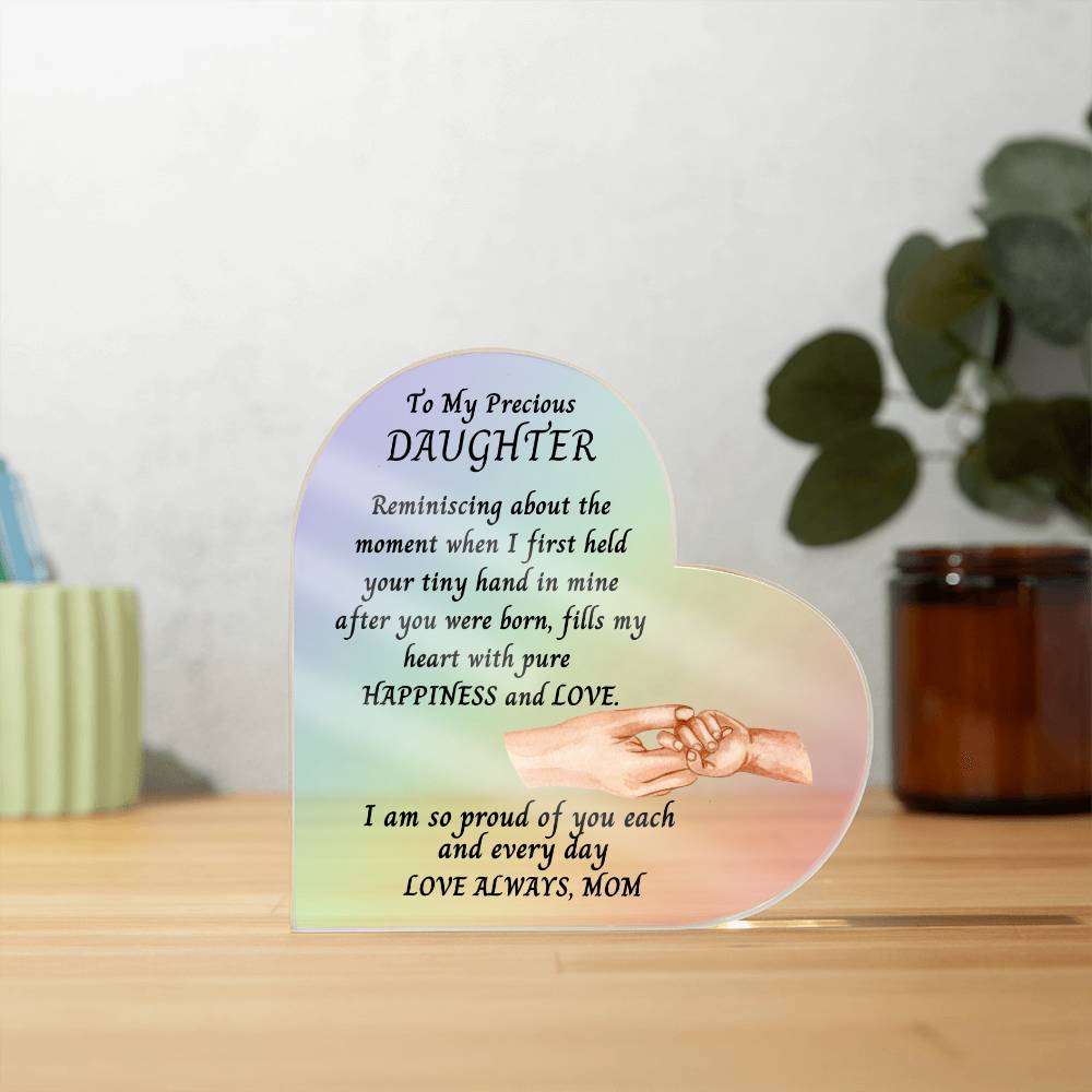Daughter Gift | From Mom, Mother Daughter Bond, Holding Hands, Birthday, Just Becasue