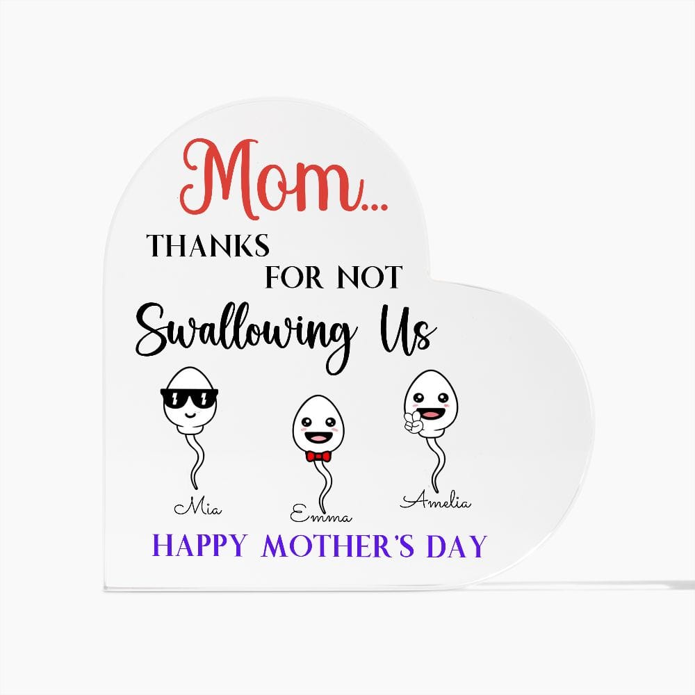 Mom Gift | Personalized Name Acrylic Plaque, Humor Funny Mothers Day Gift