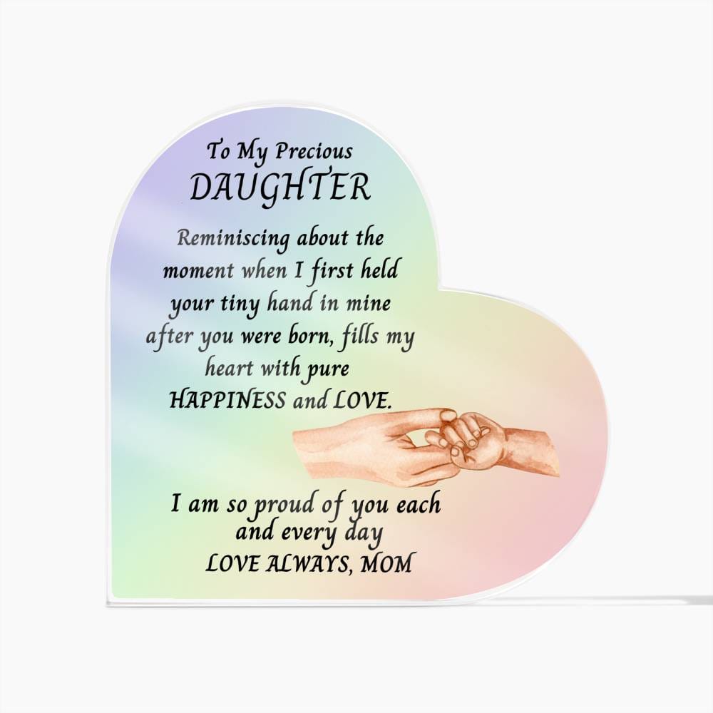 Daughter Gift | From Mom, Mother Daughter Bond, Holding Hands, Birthday, Just Becasue