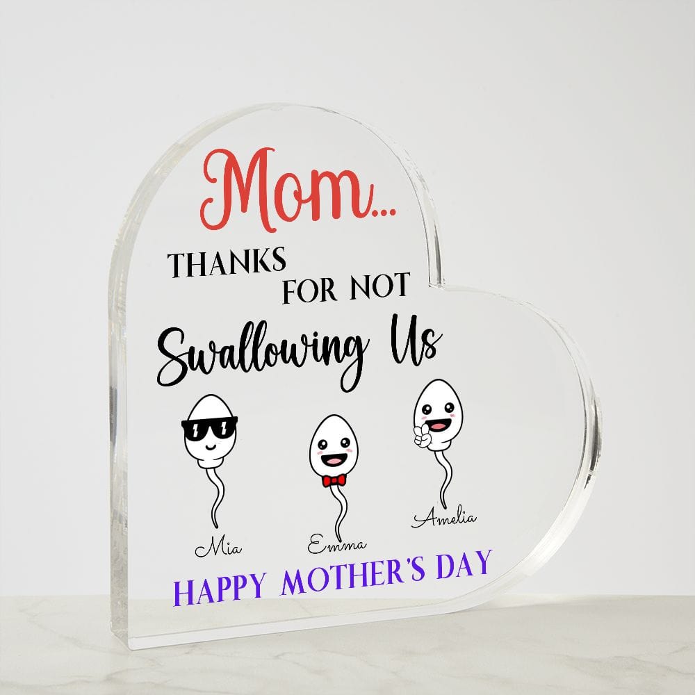 Mom Gift | Personalized Name Acrylic Plaque, Humor Funny Mothers Day Gift