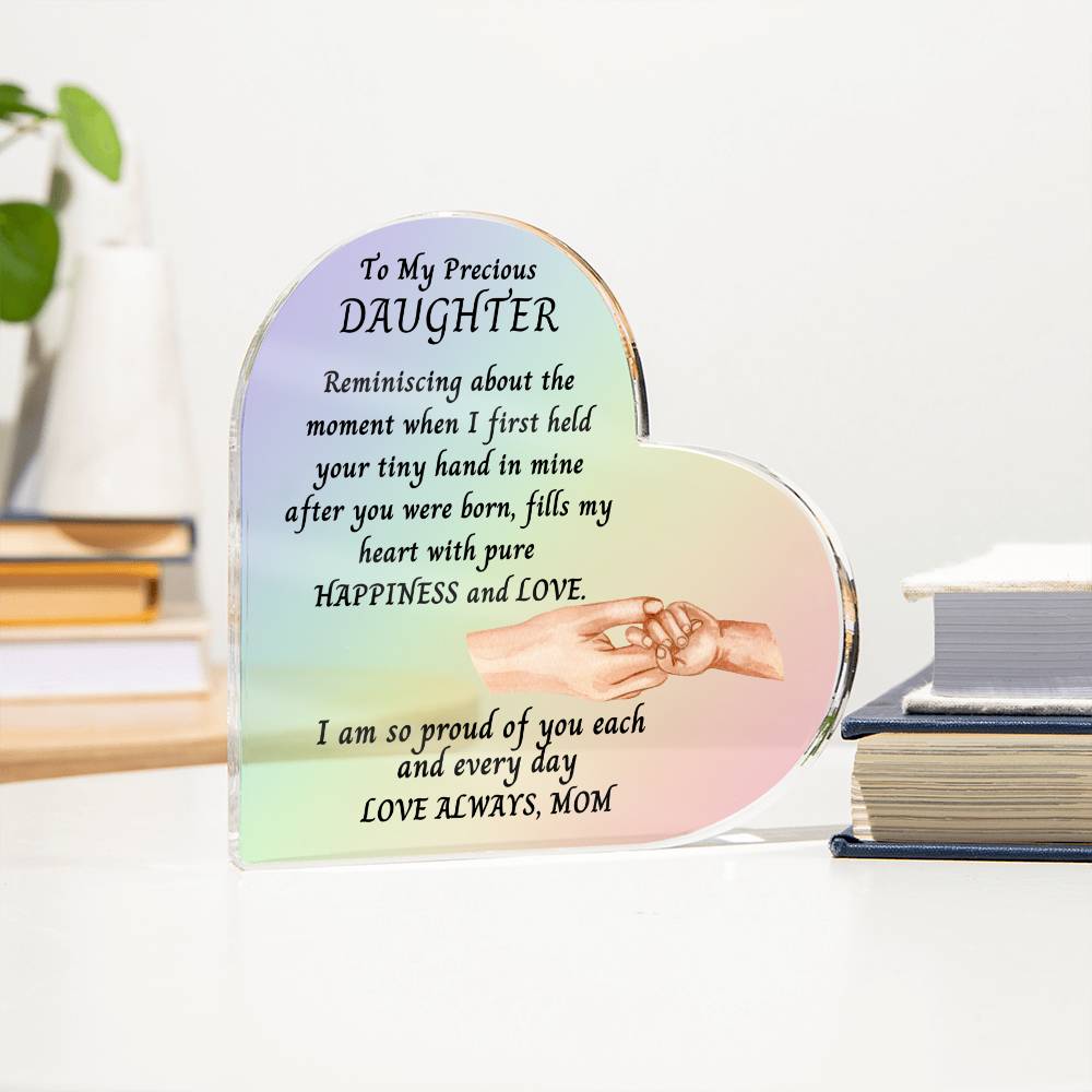 Daughter Gift | From Mom, Mother Daughter Bond, Holding Hands, Birthday, Just Becasue