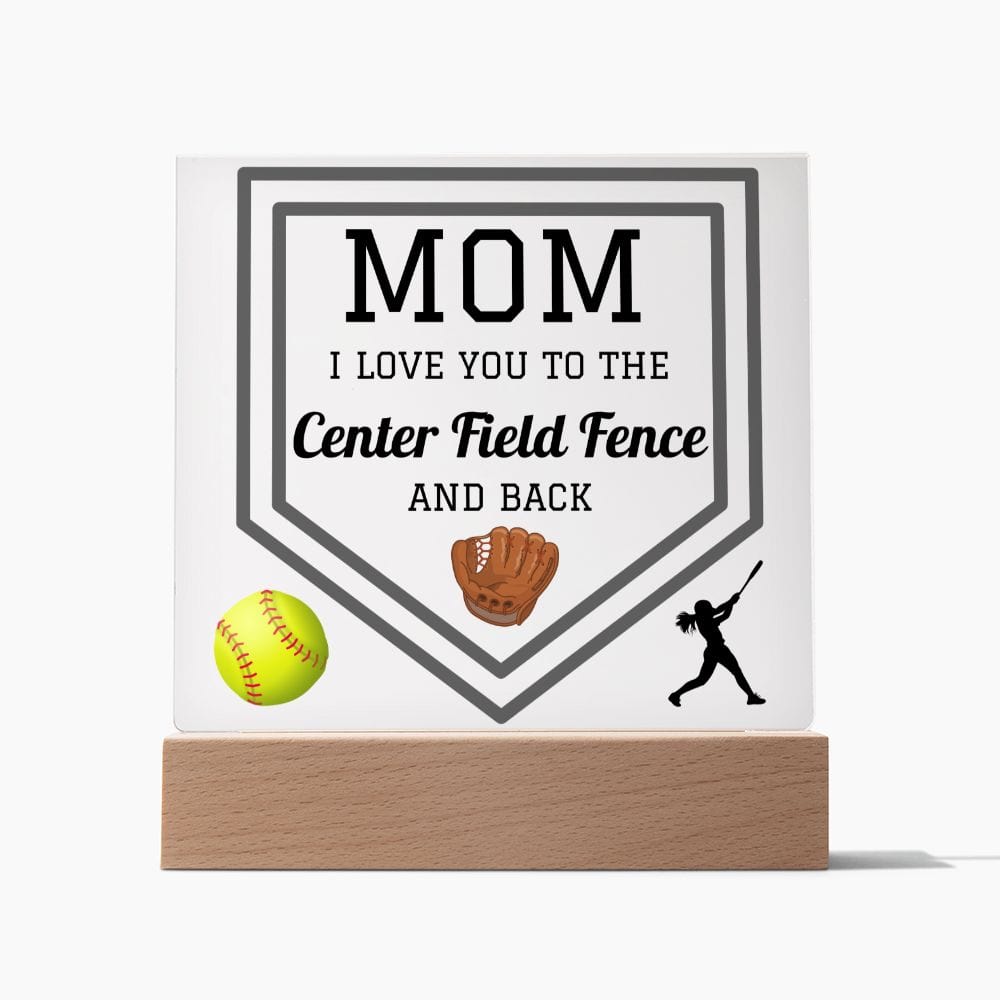 Mom Gift | Baseball Mom, Sports Mom, Color Changing Led Acrylic Plaque, Mothers Day, Birthday, Just Because