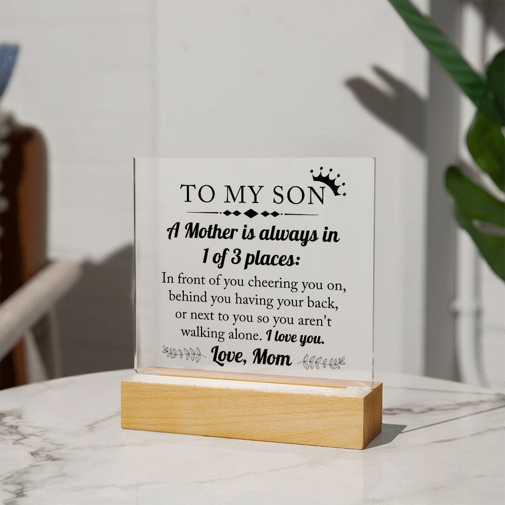 Son Gift | Acrylic Plaque From Mom, Graduation, Birthday