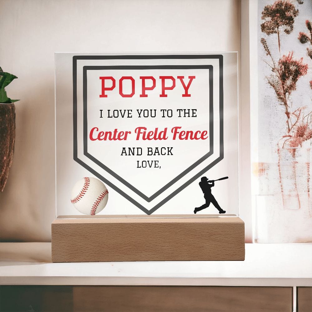 Gift For Poppy | Personalized Sign Off, Acrylic With LED Option, Fathers Day
