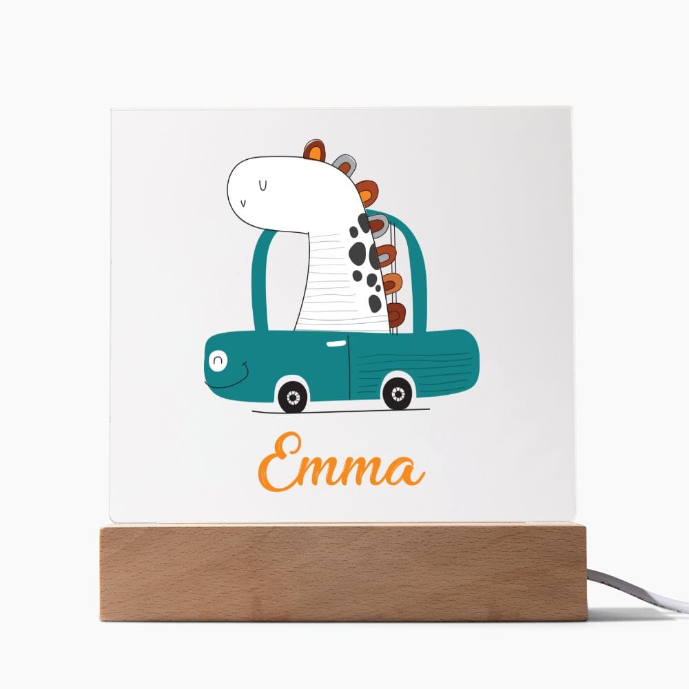 Night Lights | Dinosaur Car, Dino, Custom Name Acrylics With Color Changing Light Up Option, Kids Room, Nursery, Baby Shower Gift, Birthday