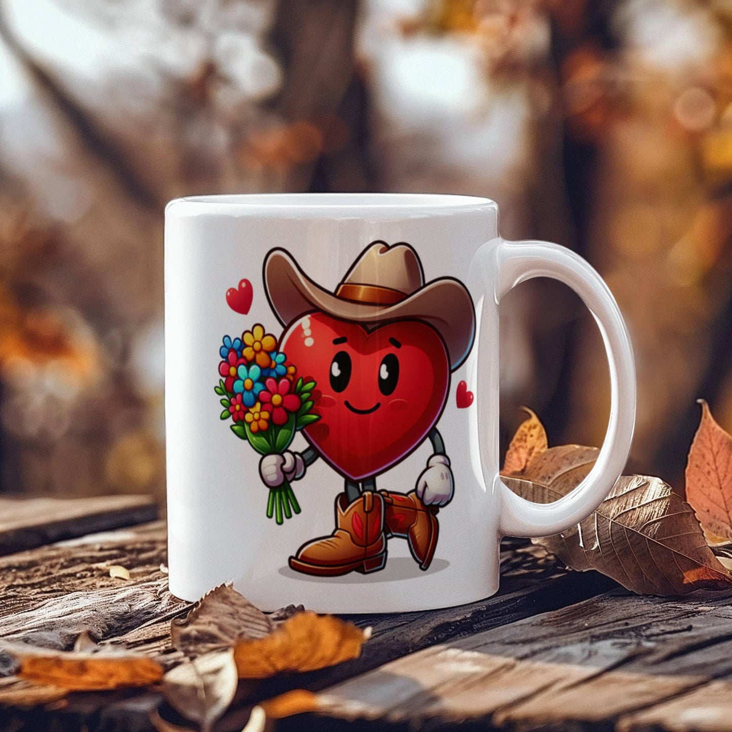 Cowboy Drink Mug - funny, fun , Be Mine heart, rodeo, coffee, tea, valentines gift