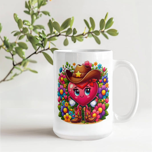 Cowgirl  Mug - funny, fun , Be Mine heart, rodeo, coffee, tea, valentines gift