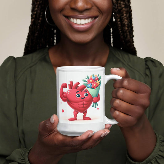Body builder Mug - funny, fun , Be Mine heart,  muscles, gym , coffee, tea, valentines gift
