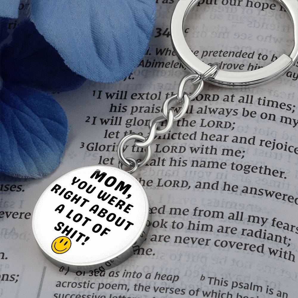Mom Gift | Personalized Keychain, Smiley Face, Funny Mom Gift, Mothers Day, Birthday, Just Because