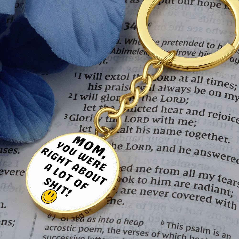 Mom Gift | Personalized Keychain, Smiley Face, Funny Mom Gift, Mothers Day, Birthday, Just Because