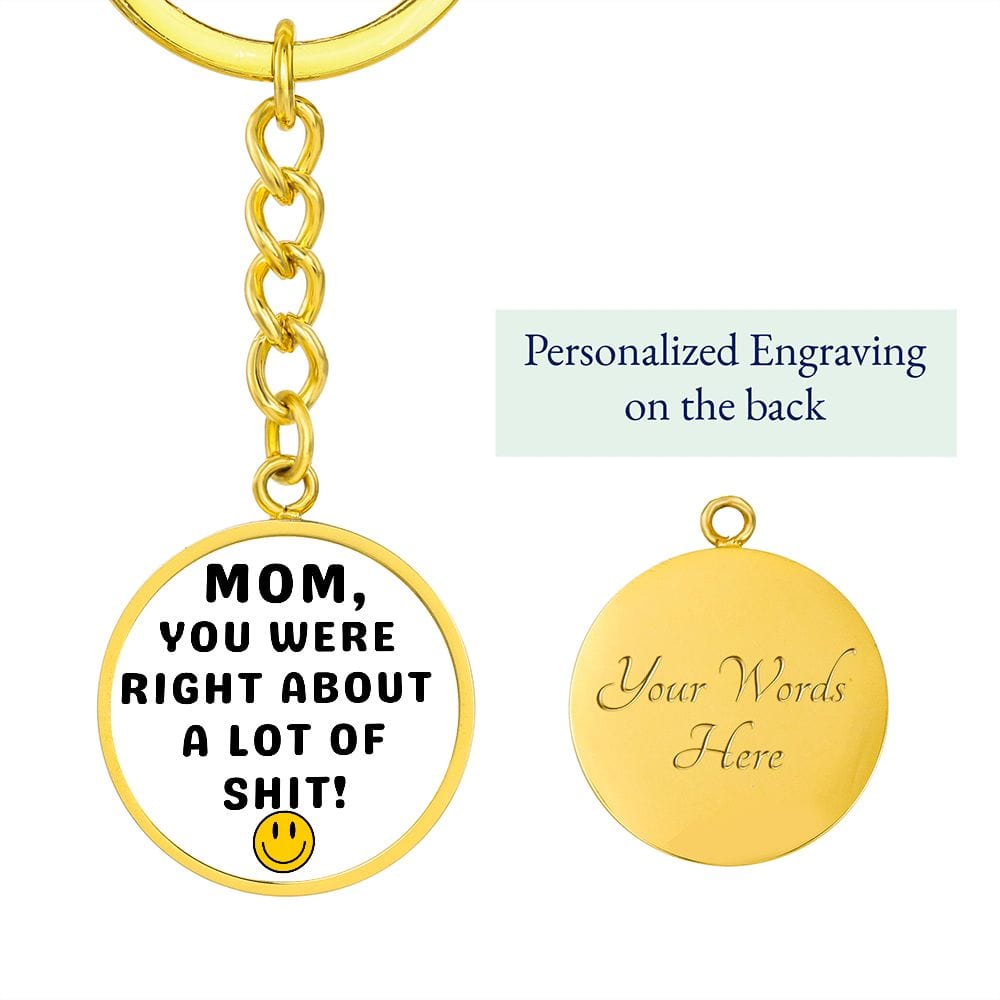 Mom Gift | Personalized Keychain, Smiley Face, Funny Mom Gift, Mothers Day, Birthday, Just Because
