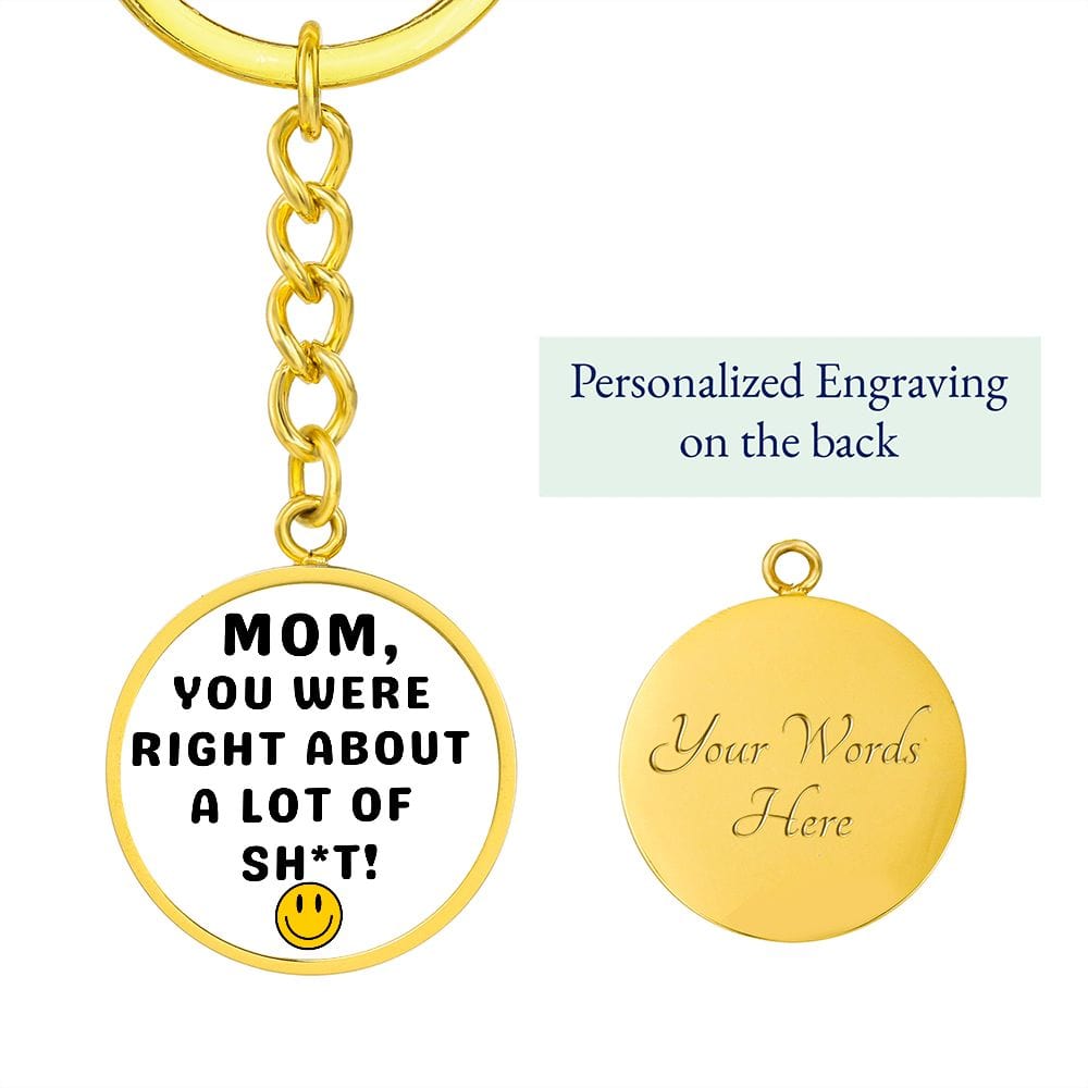 Mom Gift | Personalized Keychain, Smiley Face, Funny Mom Gift, Mothers Day, Birthday, Just Because