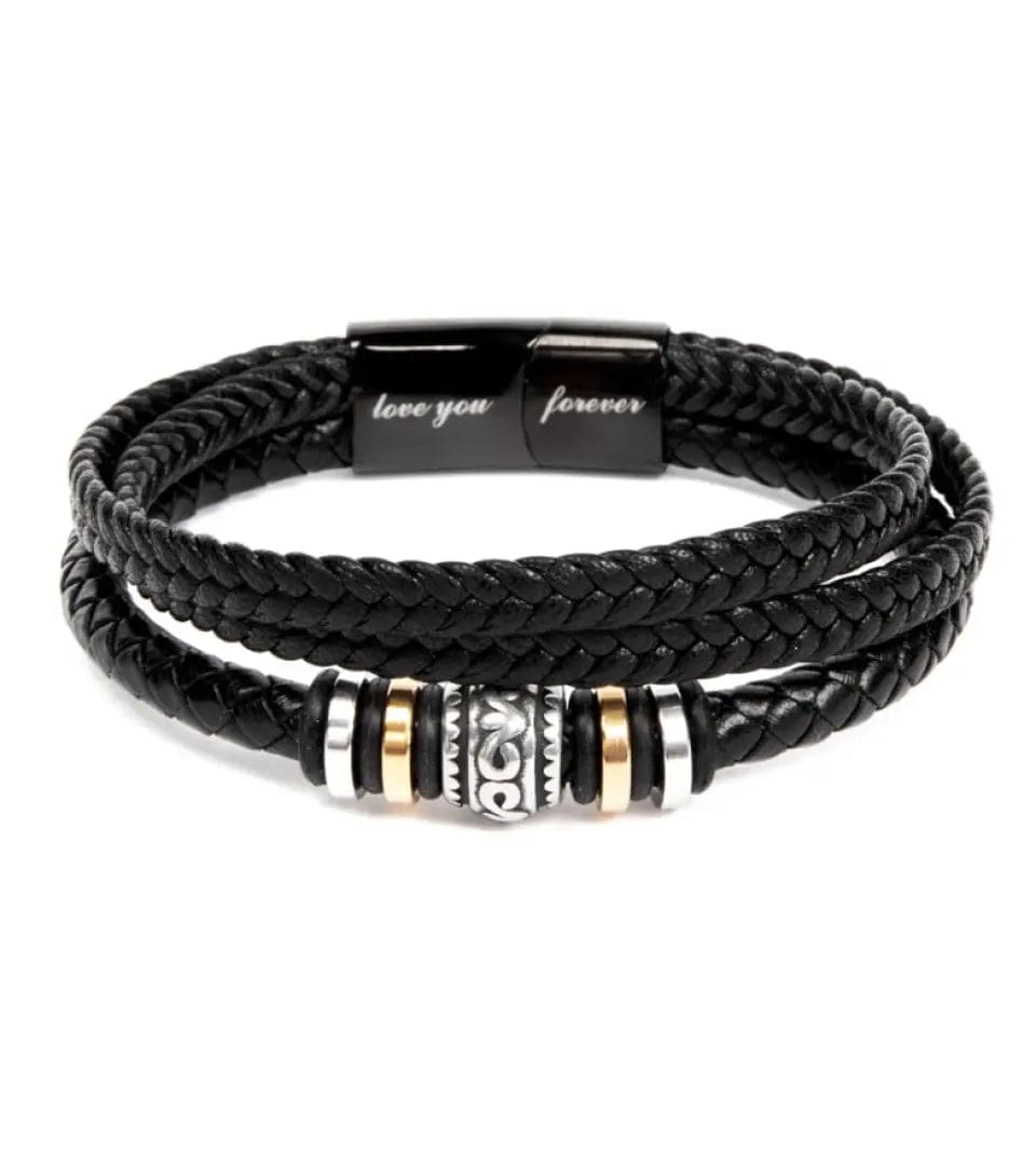 Gift For Dad | The Best Dad Ever, Personalized With Your Signature, Vegan Leather Bracelets, Fathers Day, Birthday