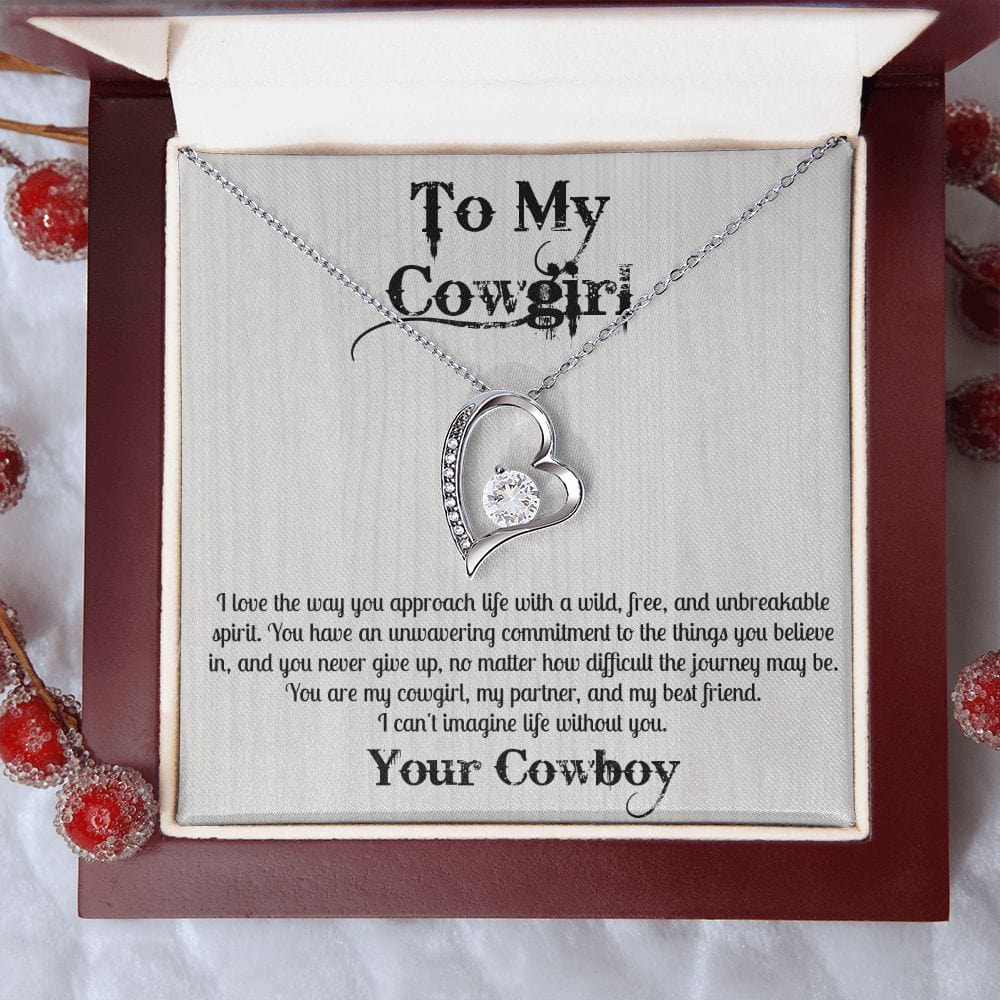 Cowgirl Gift | Necklace to My Cowgirl. From Cowboy, To Soulmate, Partner, Best Friend, Birthday, Anniversary Gift