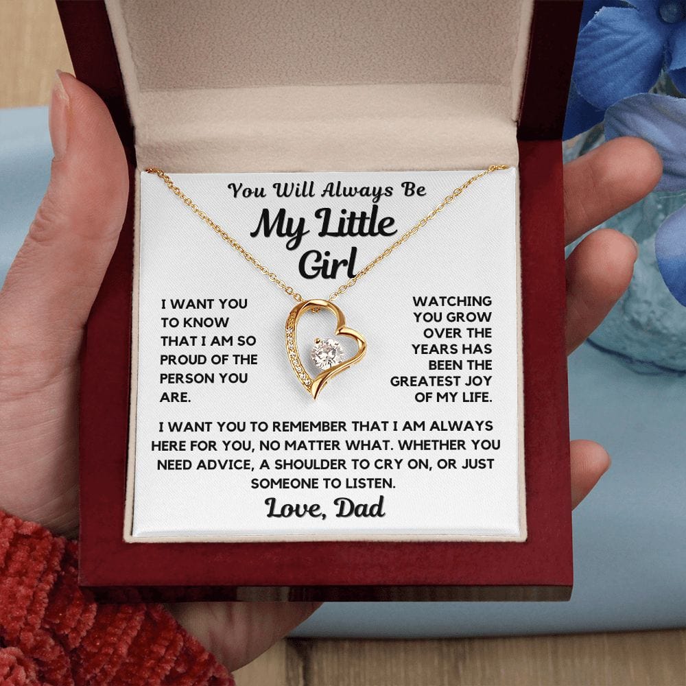 Daughter Gift | To Daddy's Little Girl Necklace, From Dad, Graduation, Birthday