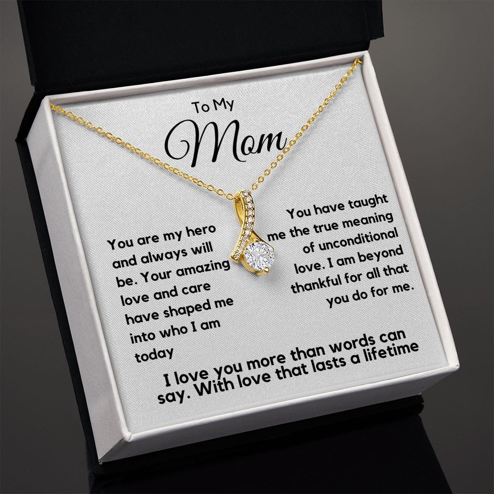 Mom Gift | To My Mom Necklace, My Hero, Mothers day, Birthday