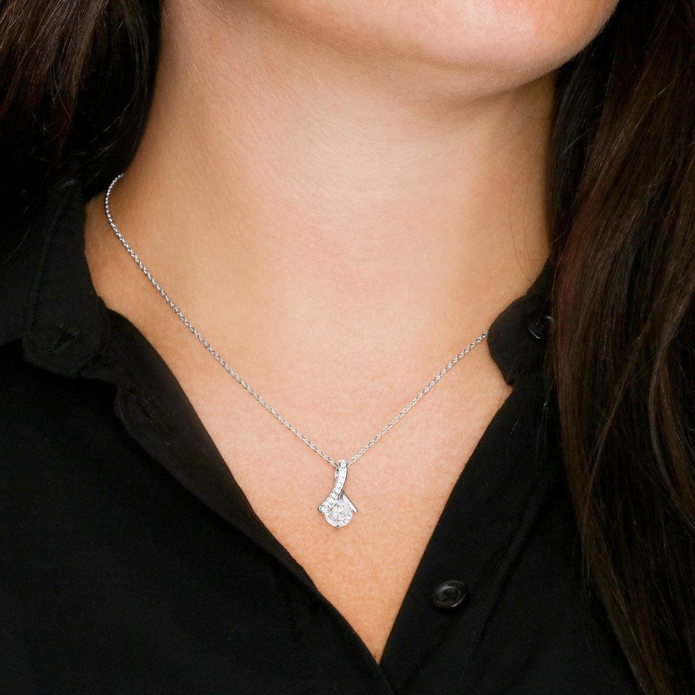 To My Daughter Necklace Braver Stronger Loved