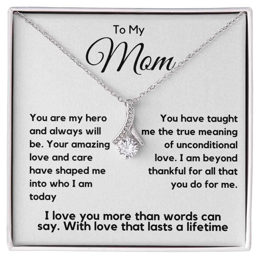 Mom Gift | To My Mom Necklace, My Hero, Mothers day, Birthday