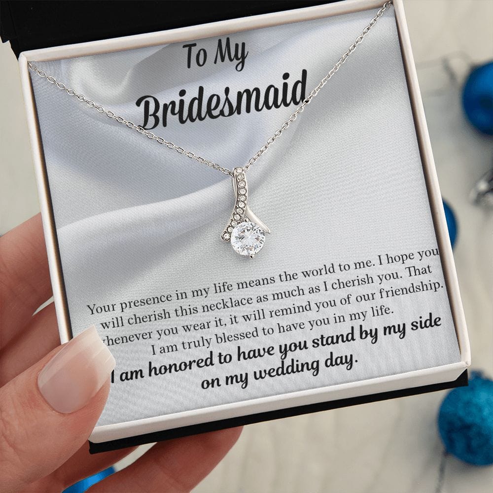 Bridesmaid Gift | Necklace to Bridesmaids, Gift From Bride, Wedding Party Jewelry, Bridal Party Necklace